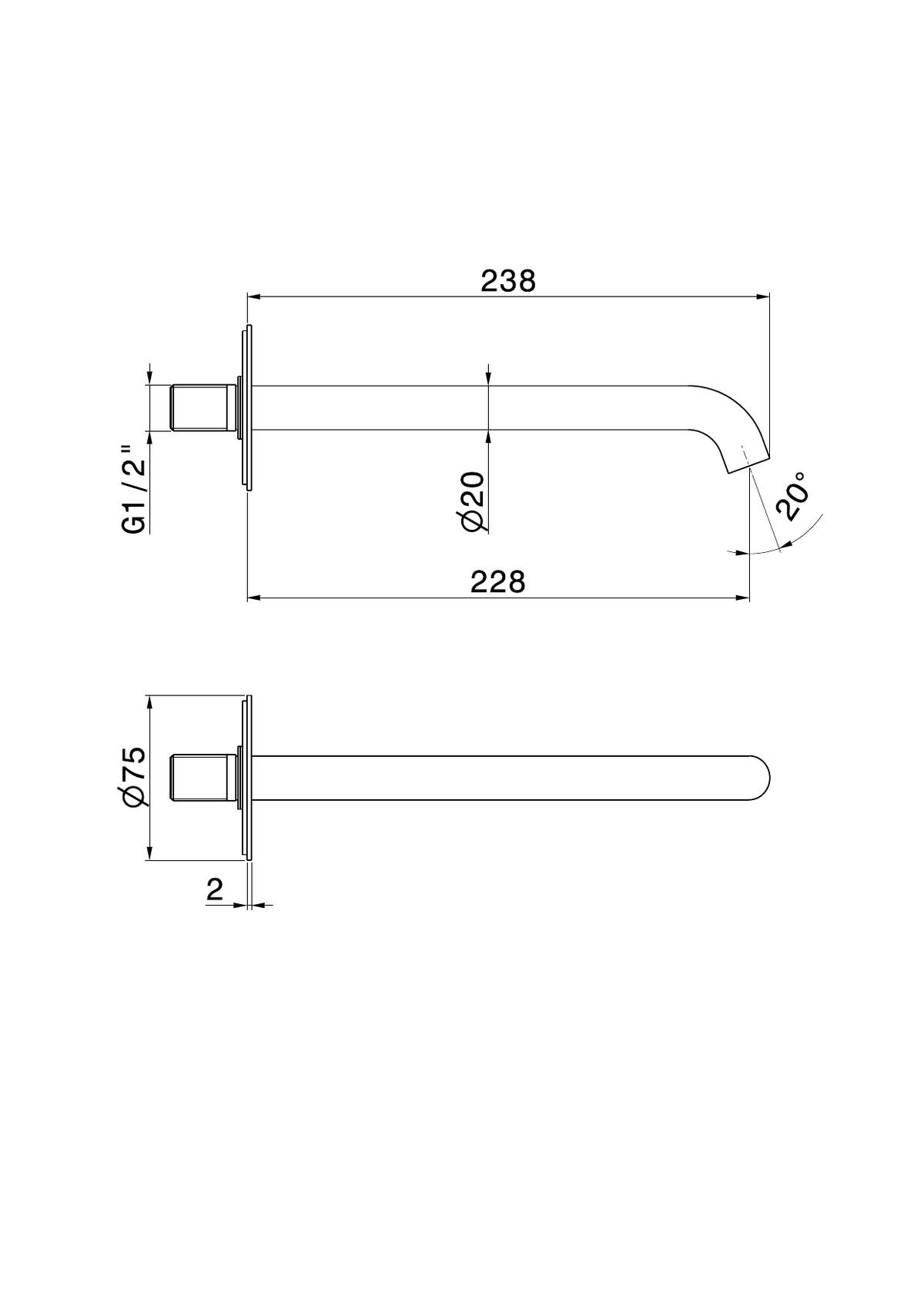 Newform 73938 - disegno tecnico