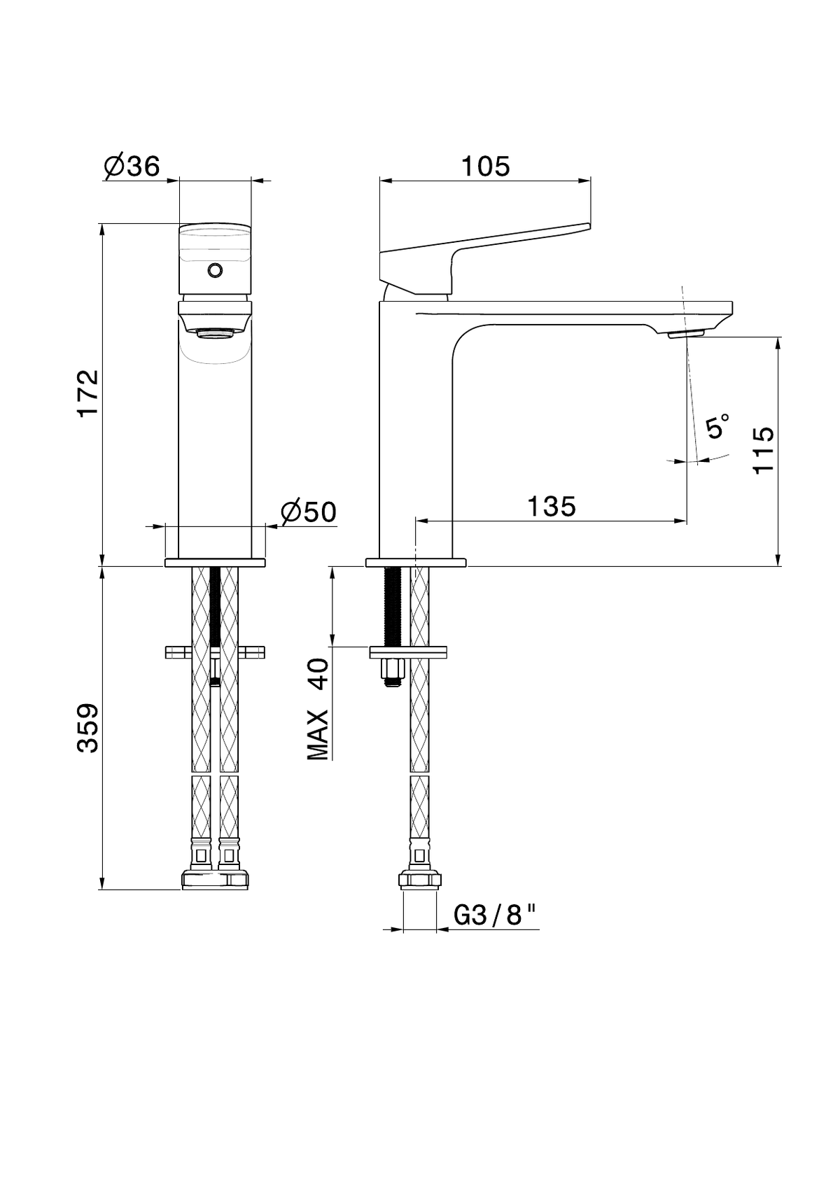 Newform 74014 - disegno tecnico