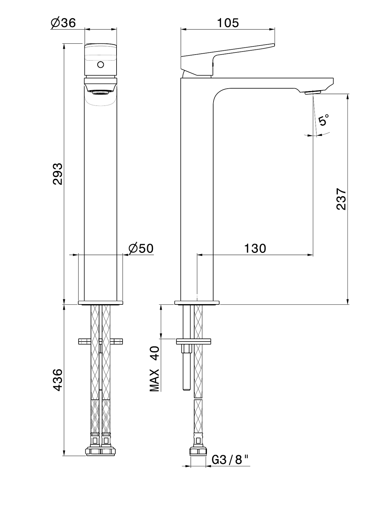 Newform 74015 - disegno tecnico