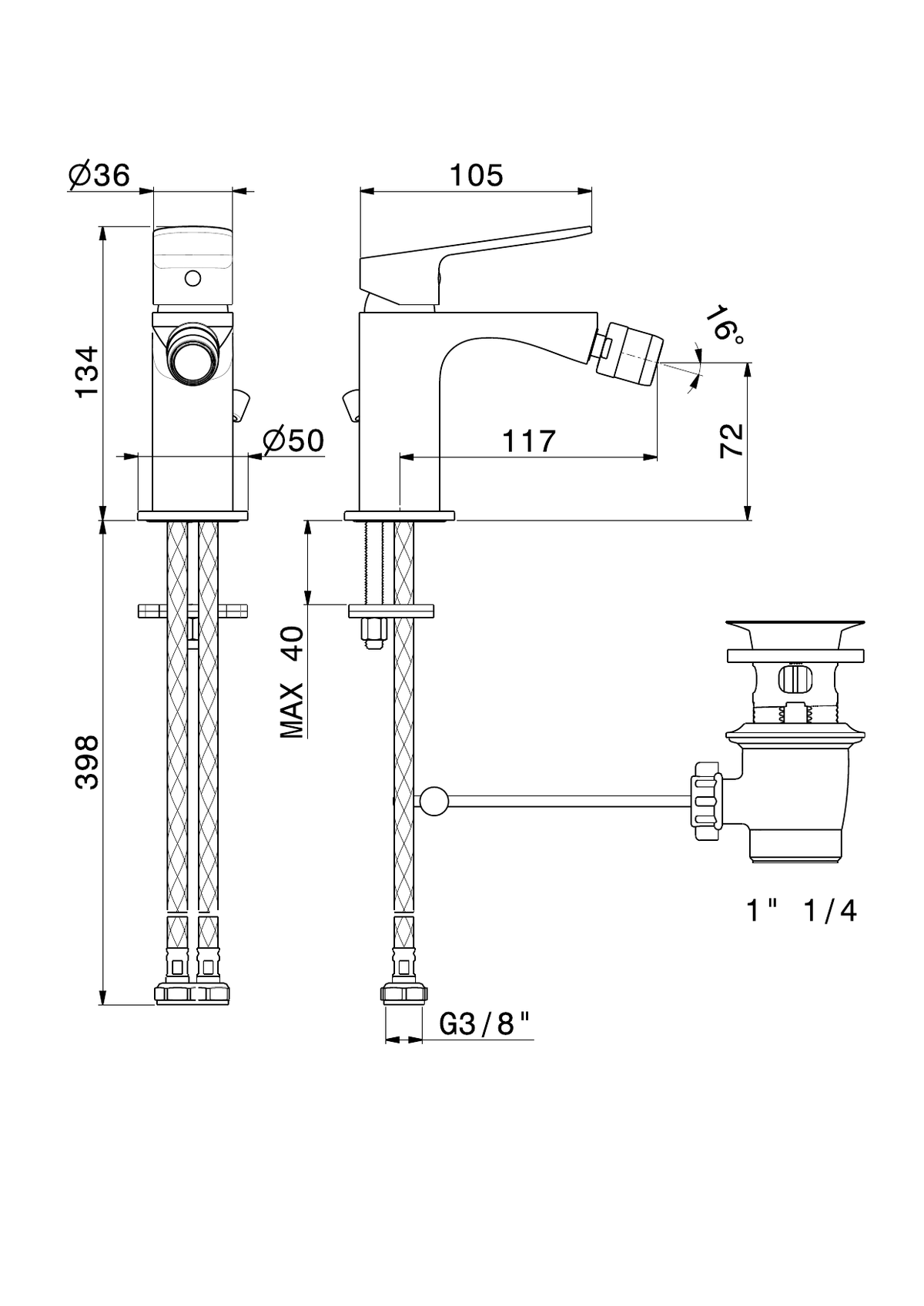 Newform 74025 - disegno tecnico