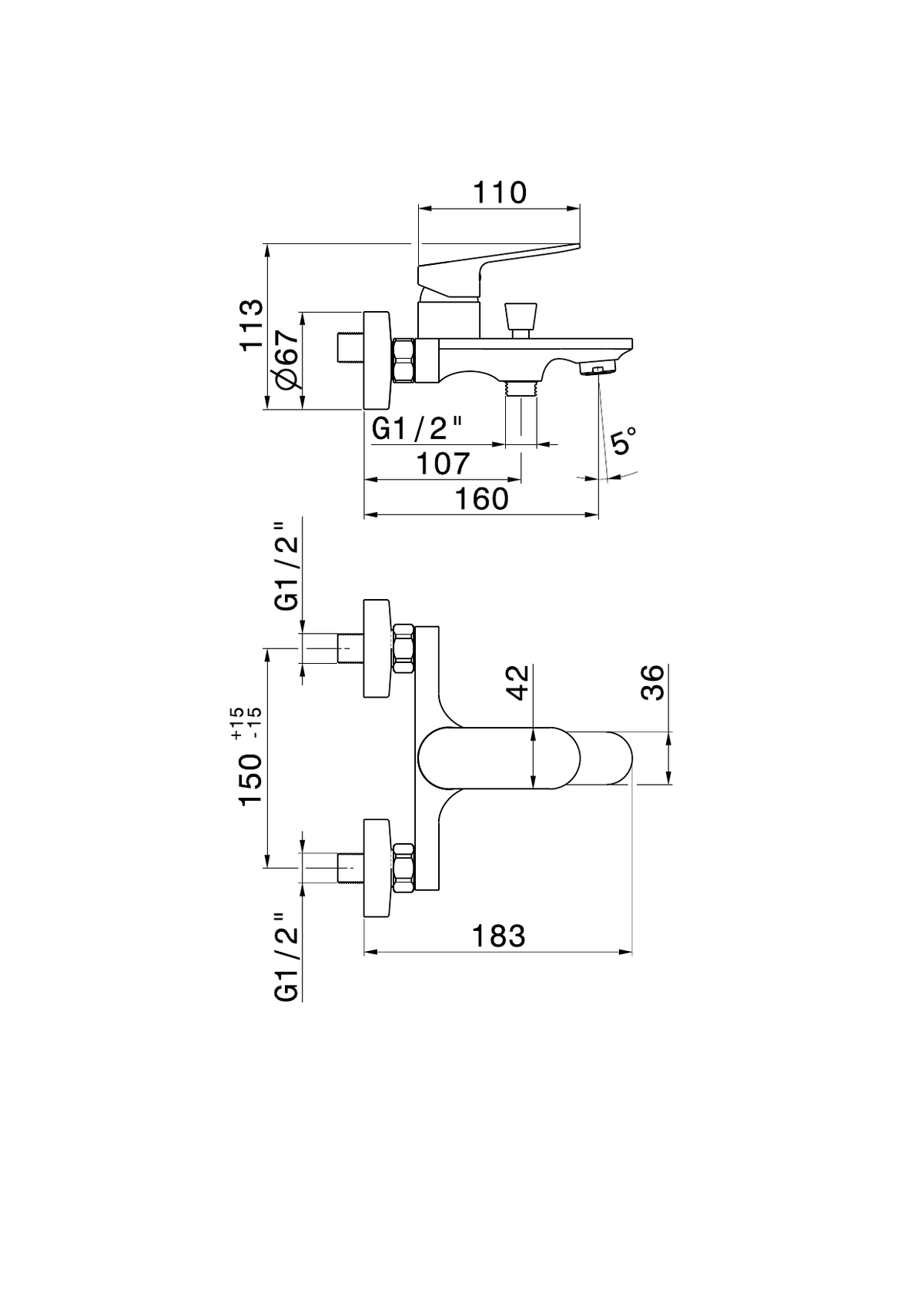Newform 74040 - disegno tecnico