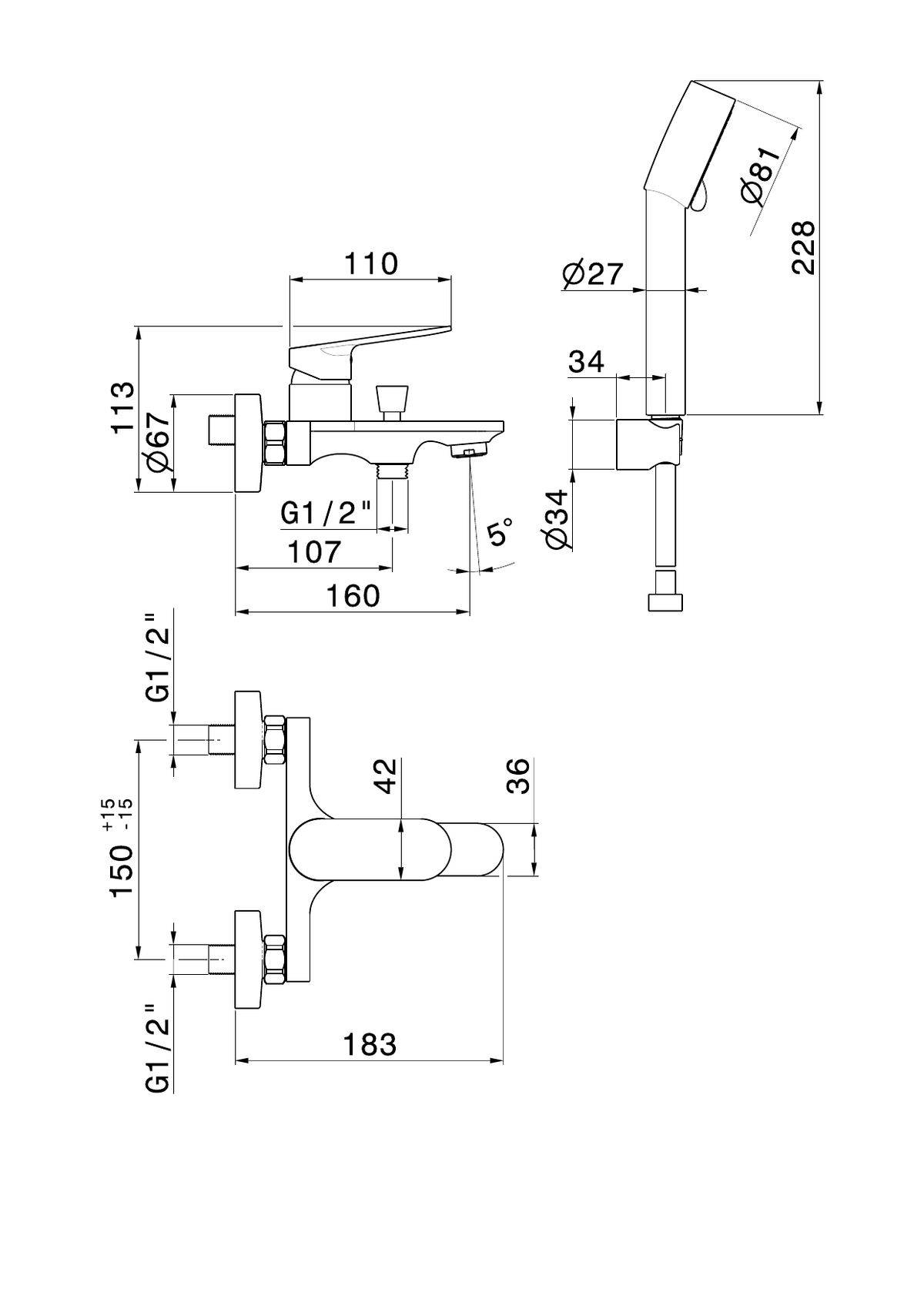 Newform 74040C - disegno tecnico