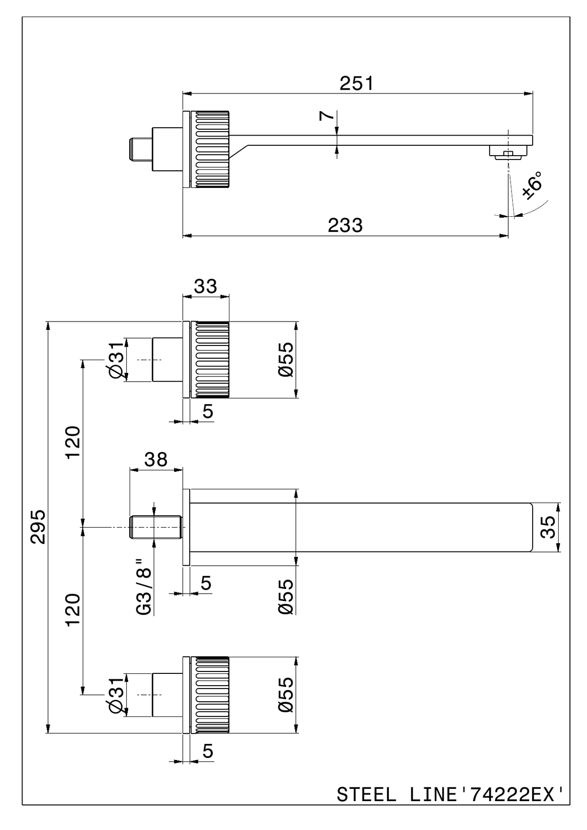 Newform 74222EX - disegno tecnico