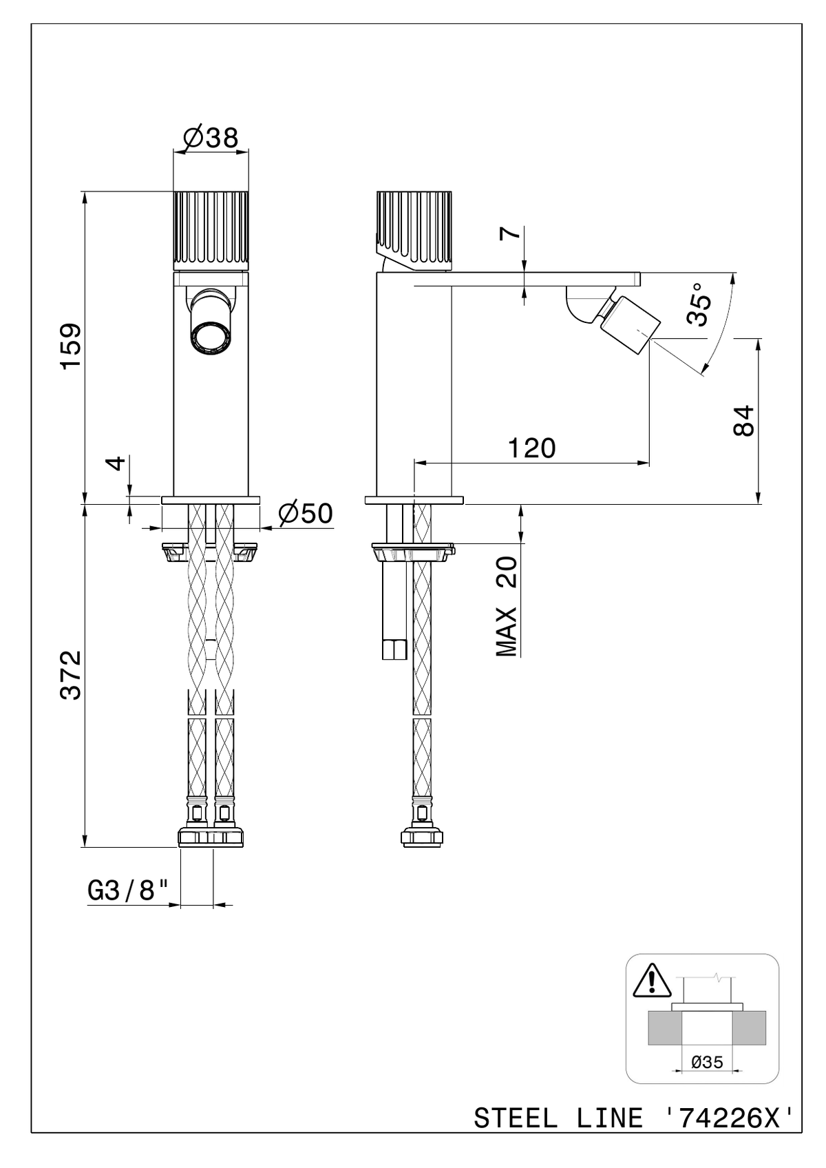 Newform 74226X - disegno tecnico
