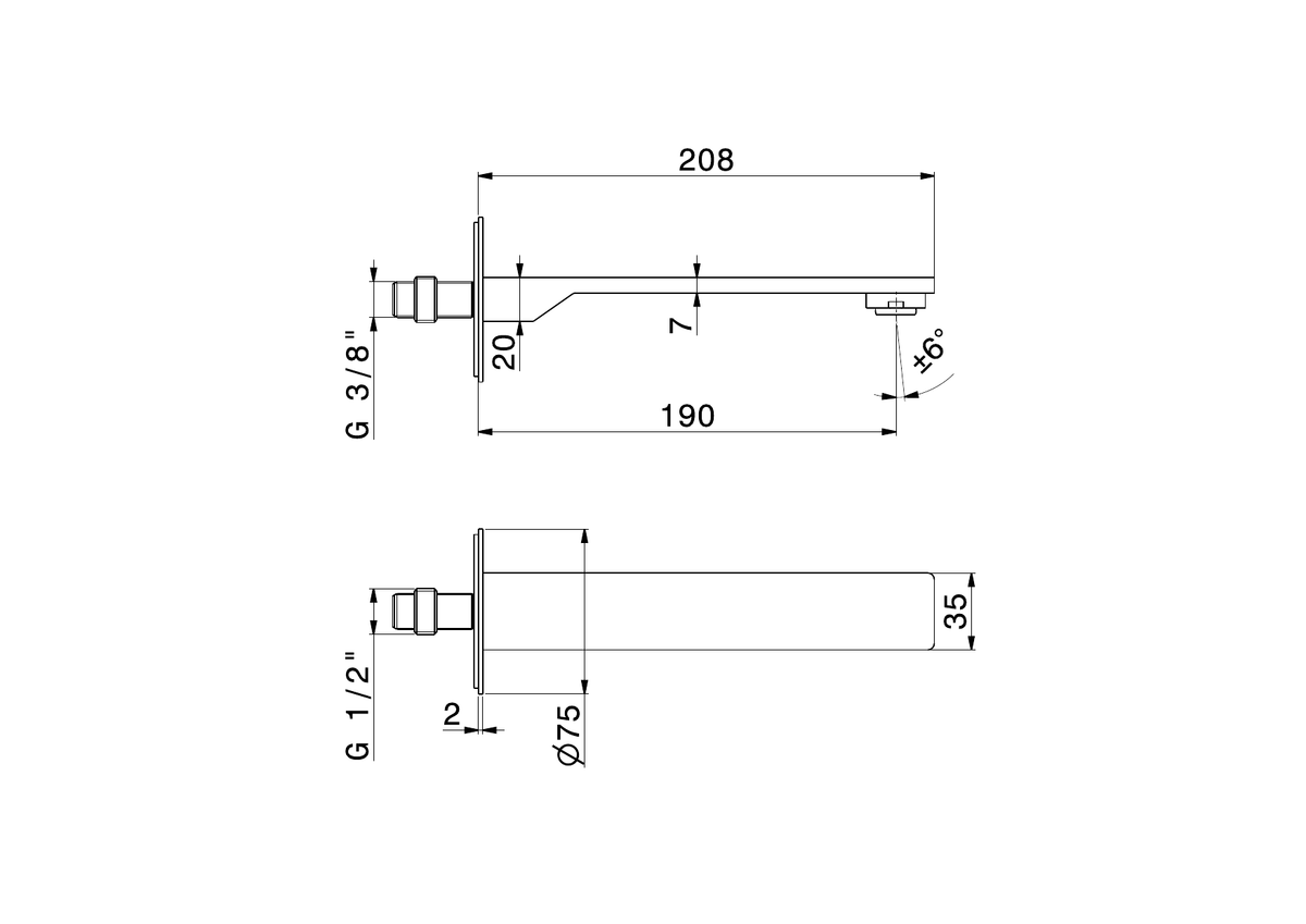 Newform 74237X - disegno tecnico