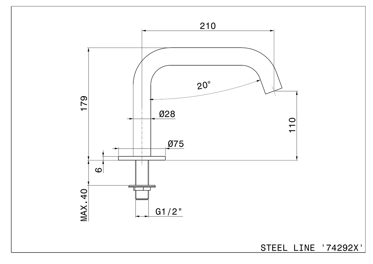 Newform 74292X - disegno tecnico