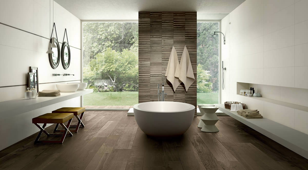 Wood Side Nut Mosaico Chalet 29x120 - Gres Porcellanato di Kronos Ceramiche - Prezzo solo €92! Compra ora su CEGO CERAMICHE