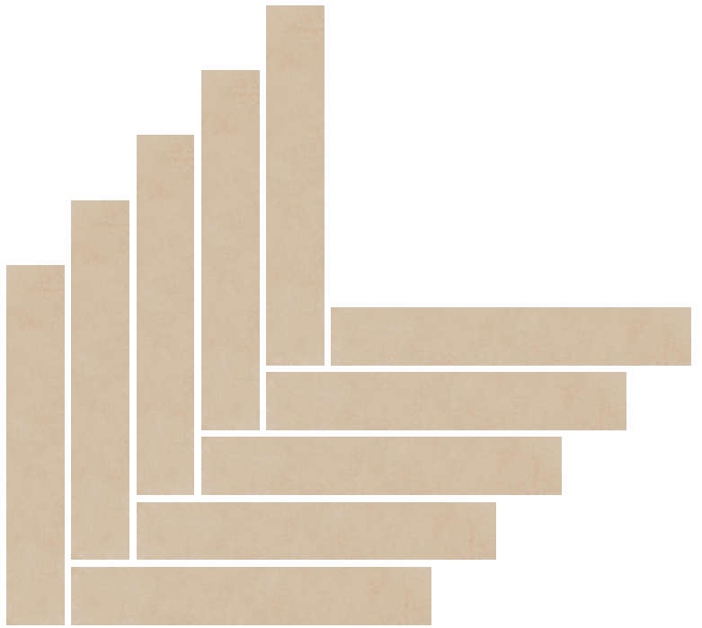 Fioranese The_Color Oblong Chevron Pink 34,8x42,2 Lucidato