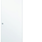 Portalacasa Bianco HD: scorrevole esterno muro su binario. Immagine ufficiale dell'apertura dal catalogo.