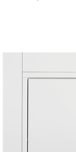 Kit battente pro tls/l8 mm.85 bianco laccato da 600 x 2100 cerniere a scomparsa; anta e maniglia illustrate escluse.