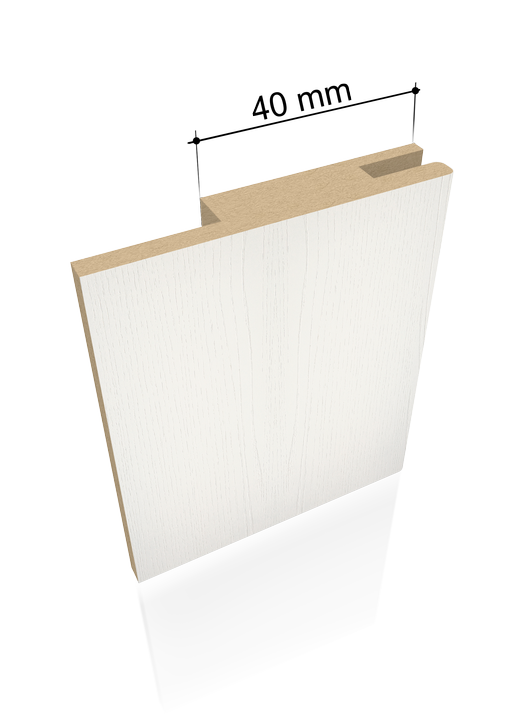 Allargamento muro Portalacasa, Bianco Struttura. Foto del profilo; misure e confezione corrispondono alla variante selezionata.