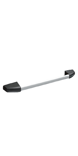 Kit maniglione antipanico Portalacasa Metal Tecno Plus, base nera e barra alluminio