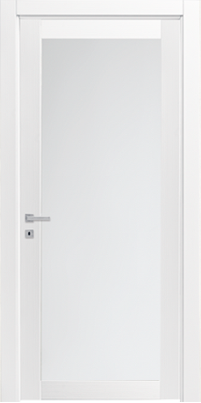 Anta di ricambio Matrix Vetro Portalacasa, Bianco, apertura Battente. Foto ufficiale del modello.