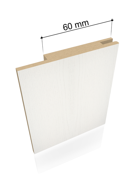 Allargamento muro Portalacasa, Bianco Struttura. Foto del profilo; misure e confezione corrispondono alla variante selezionata.