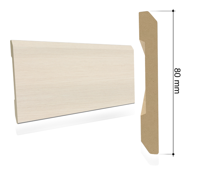 Kit 5 pezzi battiscopa b8 80x10x2250 mm. idro orzo. Foto ufficiale Portalacasa.