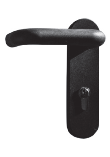 Maniglia nera per porta metal usivari / ei60 / ei120. Foto ufficiale Portalacasa.