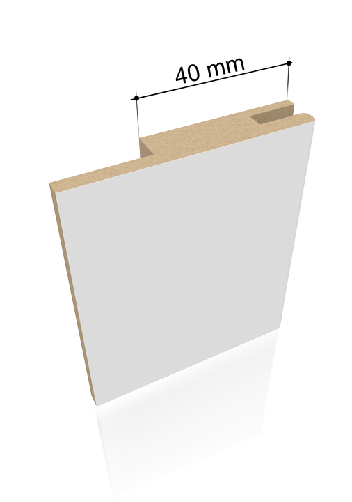 Allargamento muro Portalacasa, Bianco Laccato. Foto del profilo; misure e confezione corrispondono alla variante selezionata.