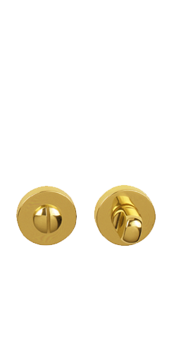 Coppia rosette tonde l/o oro lucido. Foto ufficiale Portalacasa.