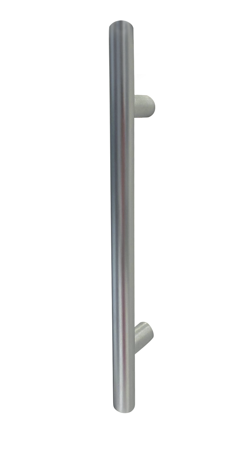 Kit maniglieria porta blindata maniglione mini argento. Foto ufficiale Portalacasa.