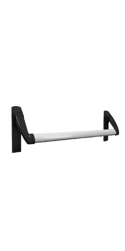Kit maniglione antipanico Portalacasa Metal Tecno, base nera e barra alluminio