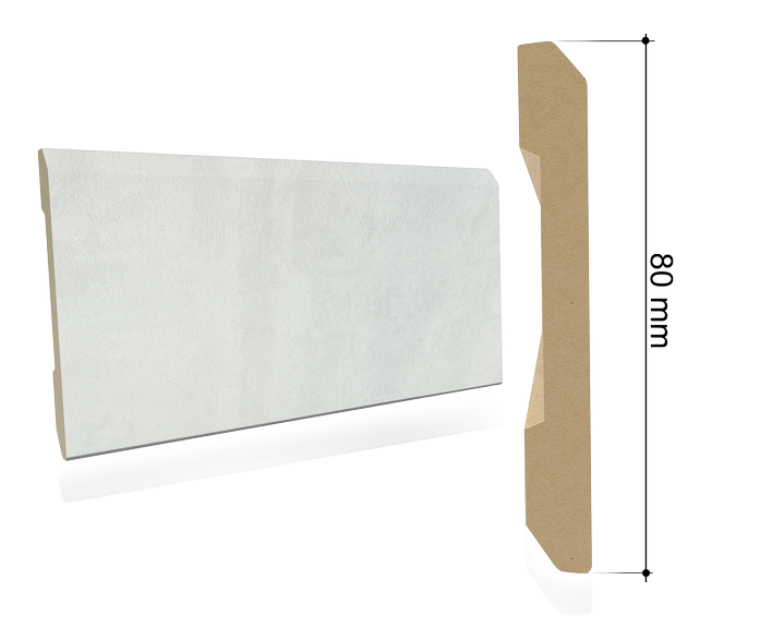 Kit 5 pezzi battiscopa b8 80x10x2250 mm. idro calce. Foto ufficiale Portalacasa.