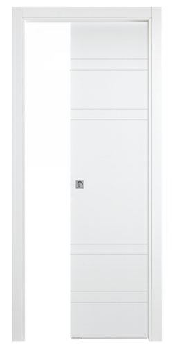 Anta di ricambio Dynamic Pro Portalacasa, Bianco Laccato, apertura Scorrevole a scomparsa. Foto ufficiale del modello.