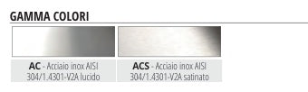 Proedge Acciaio inox AISI 304 satinato - gamma colori