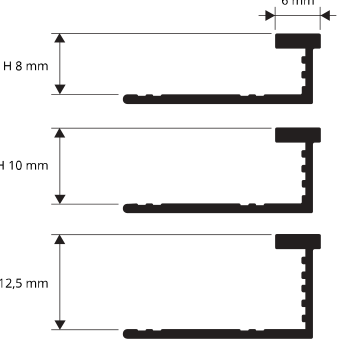 Proelegant Alluminio anodizzato nero - immagine tecnica