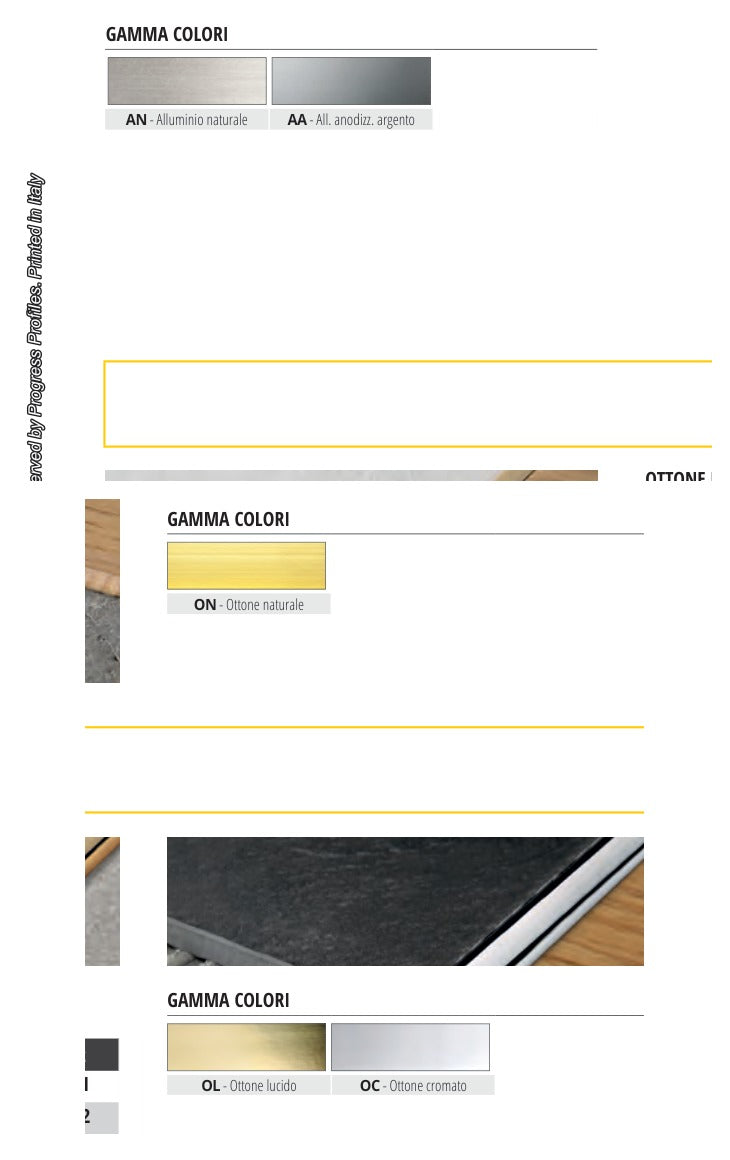 Proangle Ottone lucido - gamma colori