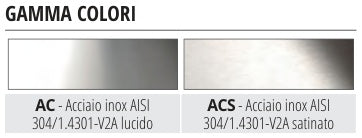 Projolly Angle 135 Acciaio inox AISI 304 satinato - gamma colori