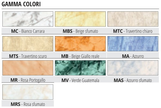 Projolly Marble PVC marmorizzato Verde Guatemala - gamma colori