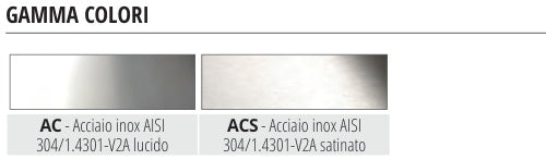 Prolistel Acciaio inox AISI 304 satinato - gamma colori