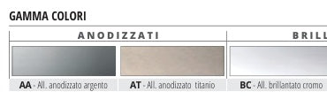 Proterminal Int Alluminio brillantato titanio - gamma colori