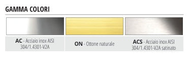 Proflat Acciaio inox AISI 304 satinato - gamma colori