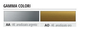 Protrans Alluminio anodizzato argento con adesivo - gamma colori