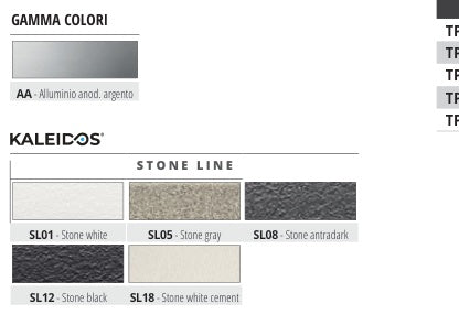Proshadow Stair Wall Alluminio Stone Line Stone white cement - gamma colori