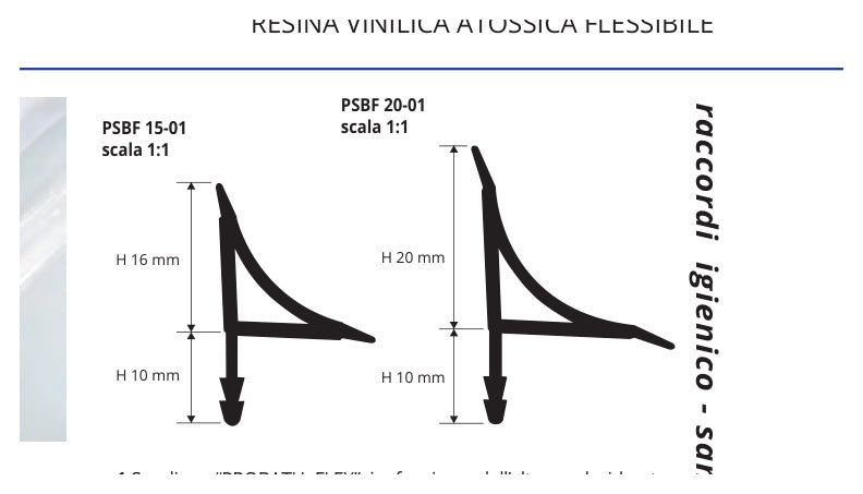 Probath Flex Alluminio verniciato Bianco - profilo tecnico