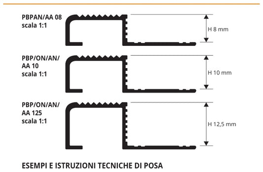 Probrastep Ottone naturale - profilo tecnico
