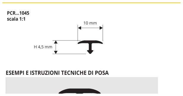 Procover Ottone spazzolato - profilo tecnico