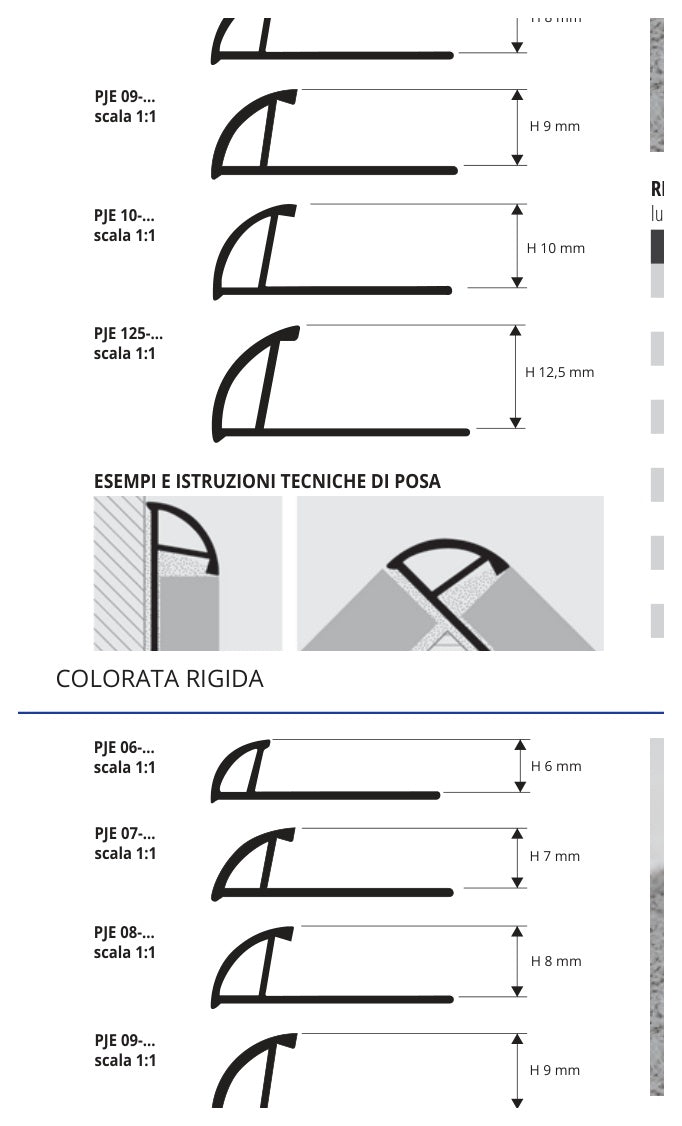 Projolly Eco Alluminio verniciato Grigio - profilo tecnico