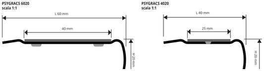 Prostyle Grip Acciaio inox AISI 304 satinato forato - profilo tecnico