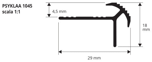 Prostyle KL 10 Alluminio anodizzato argento - profilo tecnico