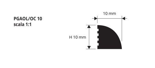Proangle Ottone cromato - disegno tecnico