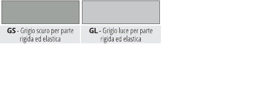 Proflex 5 PR Grigio luce - parte rigida ed elastica - gamma colori