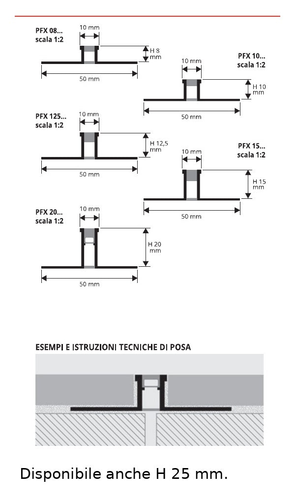 Proflex PVC Avorio E81 - profilo tecnico
