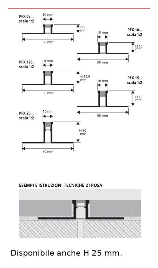 Proflex PVC Avorio E81 - profilo tecnico