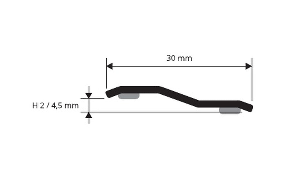 Profloor 24 - disegno tecnico 30 x 2/4,5 mm