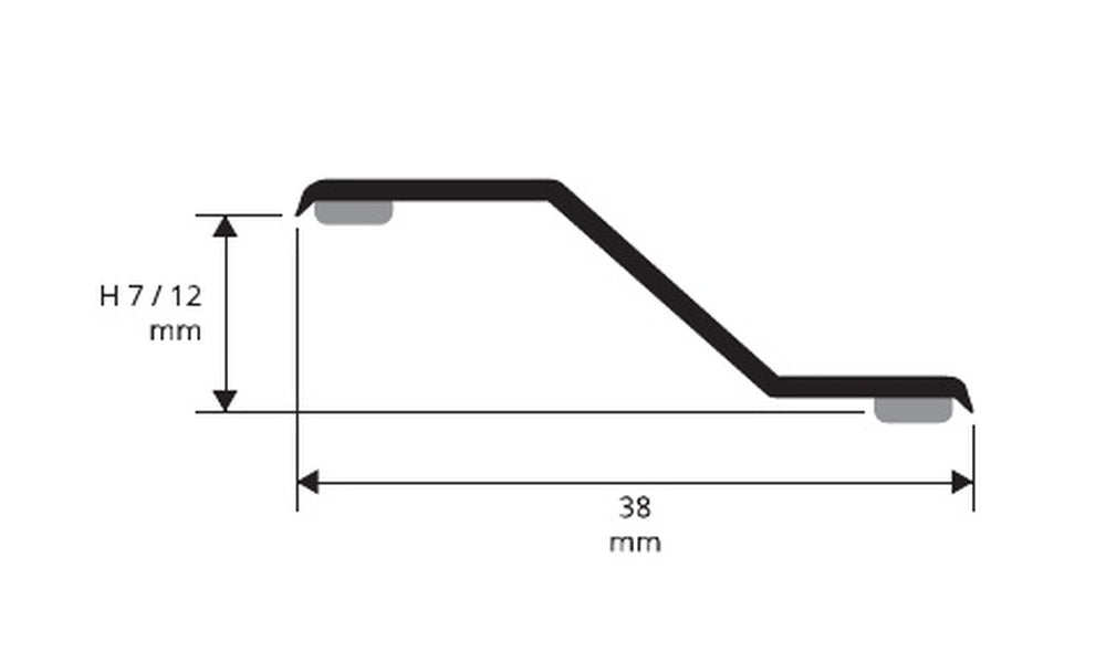 Profloor 712 - disegno tecnico 38 x 7/12 mm