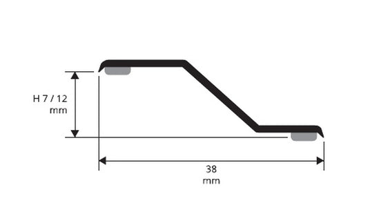 Profloor 712 - disegno tecnico 38 x 7/12 mm