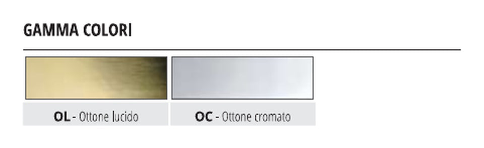 Prointer KL ALL - finiture ottone OL lucido e OC cromato